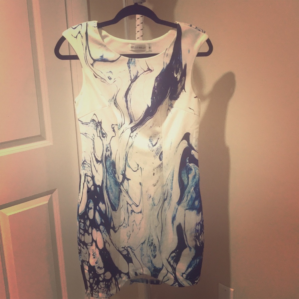 HELLO MOLLY marble mini dress